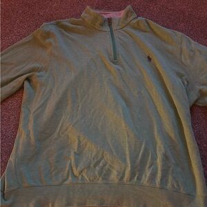 Polo by Ralph Lauren Men's Olive 1/4 Zip-Up Sweater